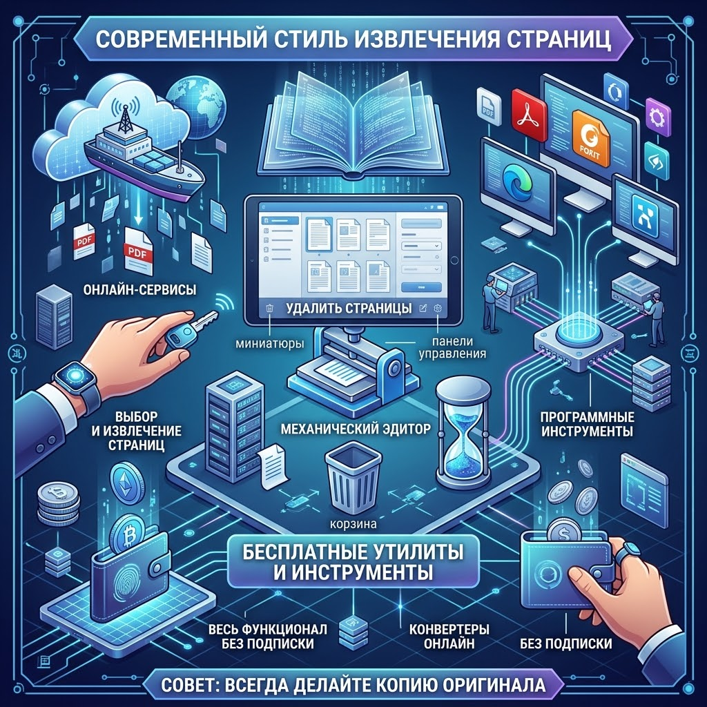 Удалить лишние страницы из PDF