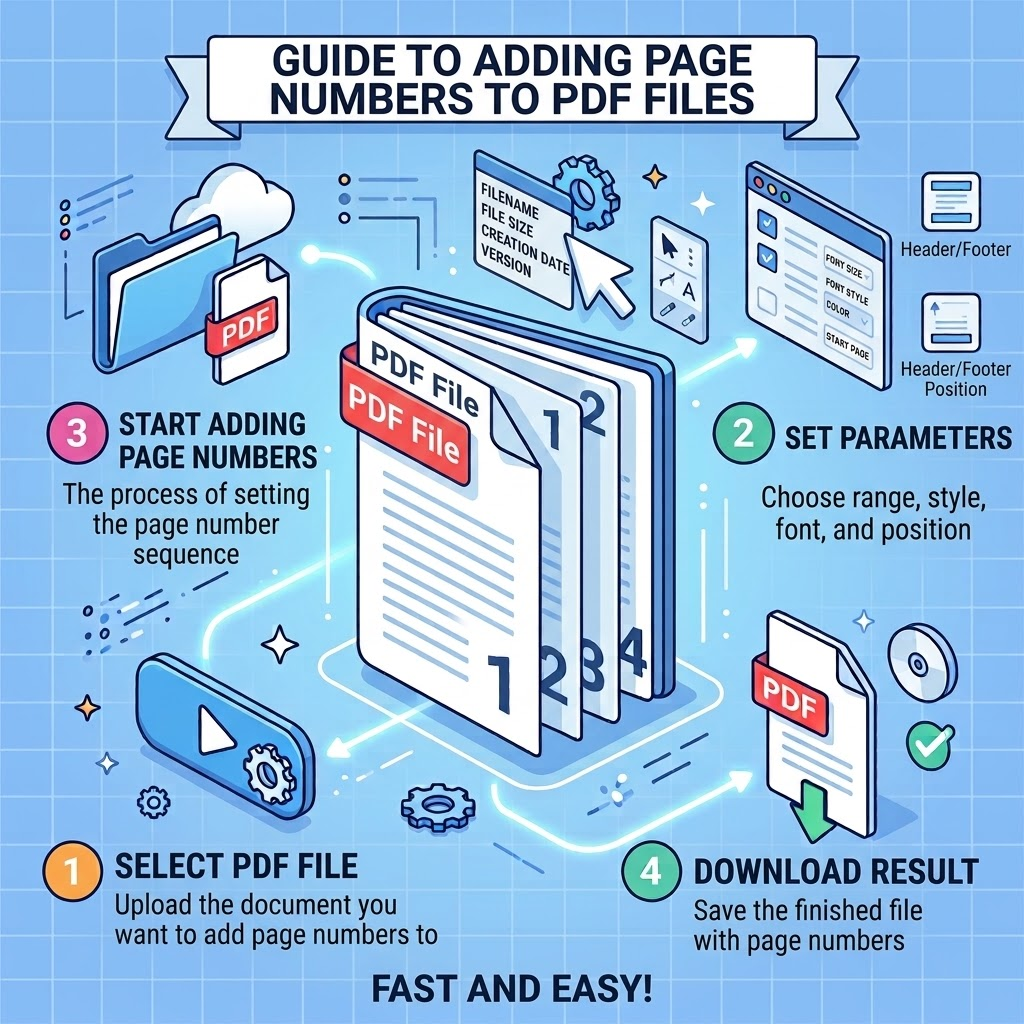 Add Page Numbers to PDF Online