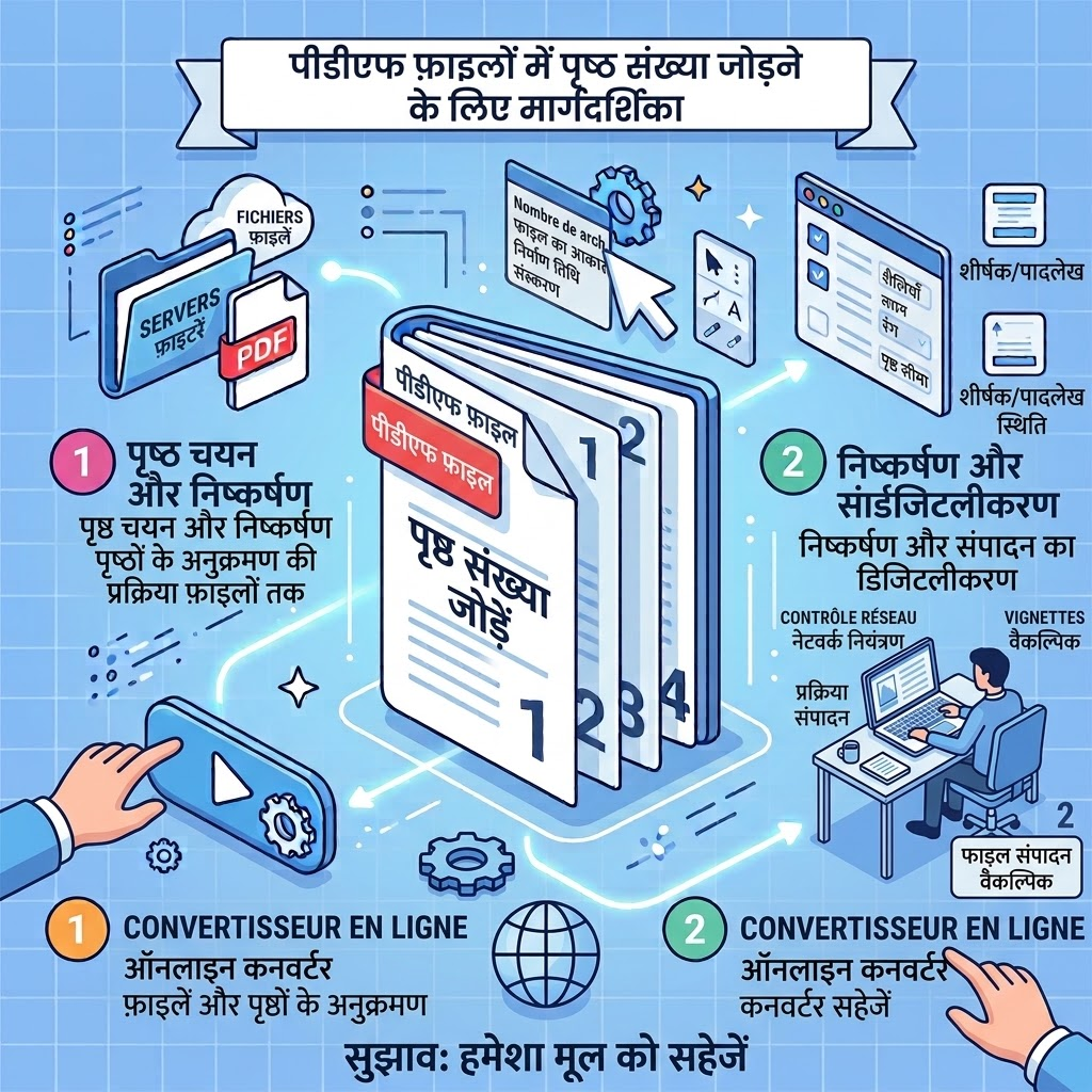 PDF में पेज नंबर ऑनलाइन जोड़ें