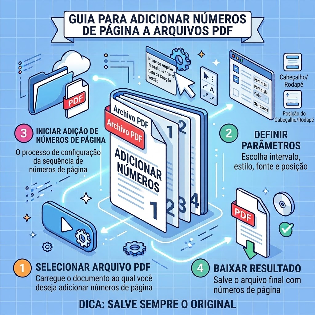 Numerar páginas em PDF online